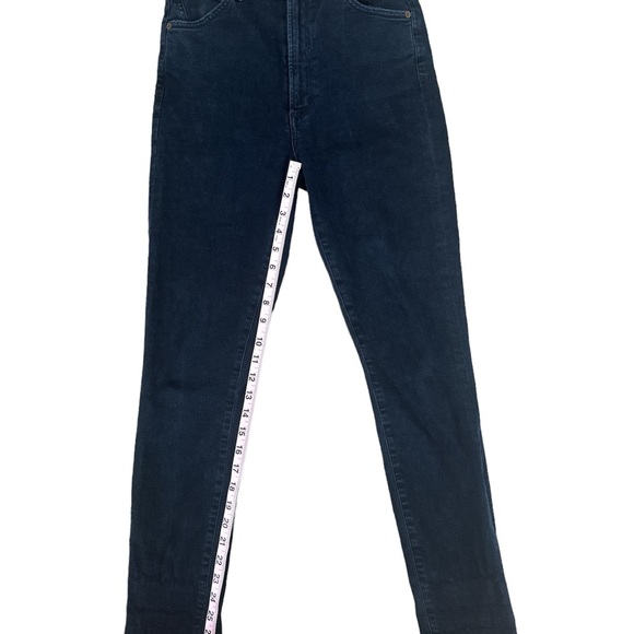 Citizens of Humanity Chrissy High-Rise Skinny Jeans Dark Blue Black Size 27 EUC - Picture 3 of 17
